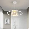 Pendelleuchten Modernes Schlafzimmer Weiß Schwarz Runde Blume Herzform Gypsophila Suspension Hängeleuchte für Esszimmer Dekor