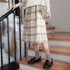 Skirts High Waist Vintage Plaid Midi Skirts Saia Mori Girl Cute Pleated Skirts Lolita Autumn Winter Women Skirt Z230705