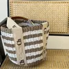 Summer bag straw designer bags travel lady natural brown color letters shopping mini purse fashion beach woody tote bags cross body weave xb015