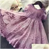 Girl'S Dresses Girl Dress Kids For Girls Mesh Casual Lace Embroidery Princess Baby Clothes Summer Sleeveless Drop Delivery Maternity Dhkez