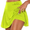 Spódnice bikini tajne kobiety Skrits lato powyżej kolan dwuwarstwowe spodenki sportowe sukienka szybkoschnące legginsy do jogi Fitness 230703