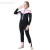 Wetsuits Drysuits Neopreen wetsuit voor kinderen met fleecevoering Warm houden 3,5 mm surfduikpak Jongens Scuba-pak uit één stuk Zwemkleding voor snorkelen HKD230704