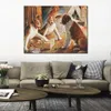 Modern Dog Canvas Art Stranger in Camp Cassius Marcellus Coolidge Painting Handmade Pub Bar Wall Decor