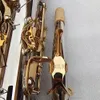 Saxofone Alto Profissional 6600BRT Modelo Banhado a Níquel Corpo de Prata Chaves de Ouro Instrumento de Sopro de Madeira Reforçado com Costela Dupla com Acessórios e Estojo