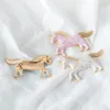 Broches Broches 6 pcs / lot bijoux de mode tête accessoires métal émail Licorne broche broche 230704