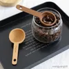 Измерение инструментов деревянная ложка сахарная специя чая кофейные зерна Scoop деревянные измерение домашней кухня приготовление выпечки инструменты измерения R230704