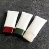 50 ml Gesichtsreiniger Tube Weißer Kunststoff Nachfüllbare Flasche Handcreme Verpackung Leerer Kosmetikbehälter Soft Squeeze F2529 Atsbf