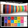 Body Paint 20 Couleurs Visage Corps Peinture Huile avec 10 Pinceaux 1 Palette Plateau et 4 Pochoirs 4 Autocollants de Tatouage de Cicatrice pour Halloween Cosplay Maquillage 230718