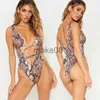 Maillots de bain pour femmes Été Nouveau Sexy Femmes One Piece Serpentine Léopard Imprimé Monokini Bandage Maillot De Bain Push Up Rembourré Bikini Maillot De Bain Maillots De Bain J230704