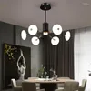 Lampadari Creativo Moderno Lampadario a LED Illuminazione Sala da pranzo Soggiorno Lampada a sospensione in ferro Camera da letto Home Deco Apparecchio di illuminazione Regolazione 3 colori