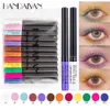 Combinación de delineador de ojos HANDAIYAN Lápiz delineador de ojos colorido mate a prueba de agua 12 Colorskit Maquillaje de larga duración Delineador de ojos líquido Ojos verdes Cosméticos Pluma 230703