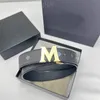 Fashion belt for man designer belt retro m letter cinturon waistline size adjustable wide plated silver buckle black ladies belt luxury business casual PJ015 C23