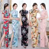 Etniska kläder 2023 Eleganta kvinnor Cheongsam kinesisk traditionell smal klänning Bröllopskostym Långa klänningar Sexiga Qipao Flerfärgad 6XL