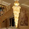 Chandeliers Duplex Floor Large Chandelier Villa Living Room Crystal Lamp Rotating Hollow Staircase Building Mezzanine El Decoration Lamps