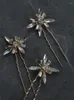 Pinces à cheveux accessoires de mariage cristal strass épingles couleur or pièces de tête pour les mariées demoiselles d'honneur épingles à cheveux bijoux de mariée