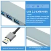 Hub PC-kontakter Multiport Adapter Multiport Expander Laptop Aluminiumportar