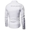 Camisas casuais masculinas gola mandarim preta camisa de botão inclinado masculina slim fit manga comprida smoking vestido casual casamento chemise homme Z230707