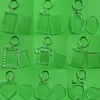 Clear Acrylic Blank Keyrings Insert Passport Photo Frame Keychain Picture Frame Keyrings Party Gift