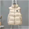 Frauenwesten Damen geschwollene Jacke ärmellose Frau Jacken Designermantel Matt Slim Outpear