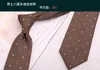 Spinki do krawatów 8cm brytyjski styl żakardowe tkane paski kwiatowy Dot poliestrowy krawat dla mężczyzny kobieta ślub biznes 230704