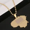 Pendant Necklaces Stainless Steel Lithuania Map Necklace For Wome Men Lietuvos Chain Jewelry Gifts