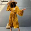 Damen Bademode Damen Bademode Para Praia 9 Farben Bikini Cover Ups Beachwear Kimono Strand Robe Femme Langes Kleid Sarong Frauen Z230706