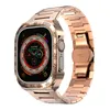 Lyxigt 49MM Mod Kit Metallfodral för Apple Watch Band Ultra 49Mm Modifiering gummirem för Iwatch Series Sport Brecelet för män