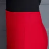 Kjolar Sommar Kvinnor Arbetskjol Mode Smal volang Elastisk hög midja Paket Höftkjol Svarta och röda kjolar Z230705