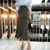 Skirts Fashion Women Long Skirts Vintage Mermaid High Waist Solid Color Package Hip Slim Tight Fishtail Office Lady for Winter Z230705