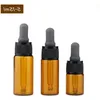 Flacons compte-gouttes en verre ambré de 5 ml 10 ml 15 ml 20 ml flacons avec pipette pour bouteilles d'huile essentielle de parfum cosmétique F20171281 Ccxqc