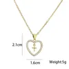 Pendant Necklaces Cmoonry Brand High Quality Gold Color Copper Party Jewelry Luxury CZ Trendy Cross Heart Necklace For Women Girl Gift