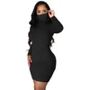 Basic Casual Dresses Womens Autumn And Winter Fashion Mask High Neck Scarf Slim Two Wear Hip Wrap Sexy Nightclub Dress Drop Delive Dhlwg