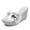 Zomer dia's platform Wedge Beach Dames Sandalen slippers damesschoenen met hakken Pearl Flower 2 48