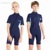 Wetsuits Drysuits Kids Surfing Wetsuit 2mm Neoprene Shorty Diving Suit For Boys Scuba Thermal Swimwear Girls Thick Swimsuit Children Wet Suits HKD230704