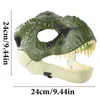 Horror Dinosaur Headgear Dragon Funny Dinosaur Mask Halloween Party Cosplay Open Mouth Latex Scared Mask Gifts L230704