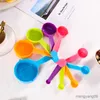 Measuring Tools Colorful Measuring Cups Measuring Spoon Scoop for DIY Flour Sauce Tea Measuring Cake Coffee Baking Tool R230704