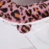 Toilet Seat Covers Autumn Winter Imitation Velvet Cushion Thickened Cover Zipper Type With Handles