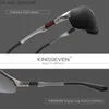 Solglasögon Kingseven Driving Series Polariserade män Aluminium Solglasögon Blue Mirror Lens Male Sun Glasses Aviation Women For Men Eyewear 9121 Z230704