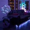 조명의 밤 창의적이고 멋진 무한 Dodecahedron 컬러 아트 가벼운 어린이 침실 LED LUMINARIA GALAXY PROJECTOR 테이블 램프 HKD230704