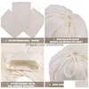 Förvaringspåsar Factory Muslin Burlap Bag Dstring Sachet Mtipurpose För Te Smycken Party Favors Drop Delivery Home Garden Hous Dhhx8