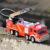 Diecast Model Car Spray Water Gun Thank Truck Firetruck Juguetes Fireman Sam Fire TruckEngine سيارة سيارة Music Light Edysal Toys for Boy Kids 230703