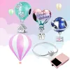Para pandora charm 925 cuentas de plata encantos pulsera colorido globo de aire caliente Charm Set Pink Heart