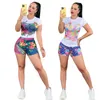 nouveau designer Survêtements pour femmes T-shirt short Costume décontracté de luxe 2 pièces Ensemble costume de sport J2810