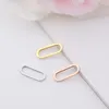 Bangle Fnixtar 20pcs 15*6mm Hollow Oval Connector Charms Mirror Polish Stainless Steel Charms for Diy Making Necklace Braid Bracelets