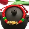 Charm Bracelets Copper Coin Pi Xiu Red Rope Bracelet With Colorful Woven Party Festival Gift For Friends