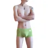 Mutande Raised Pouch Modale Moda Boxer da uomo Pantaloncini Fibra riciclata Traspirazione dell'umidità Maschile Biancheria intima sexy Pugili da uomo senza cuciture