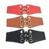 Riemen Rood Bruin Zwart vrouwen Luxe Riem Mode Elegante Jurk Tailleband Taille Band Kralen Bionische Dame Elastische SCM0112