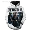 Luvtröjor herr The Last Of Us 3D Print Luvtröjor Game Printing Cosplay Sweatshirt Herr Kvinnor Mode Streetwear Hip Hop Pullover Man Hoody Kappor HKD230704