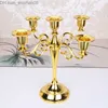 Portacandele IMUWEN Argento / Oro / Bronzo / Portacandele a colonna in metallo nero Candeliere Supporto da sposa per Mariage Home Decor Candelabro Z230704