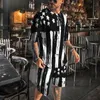 Tute da uomo Estate Completo da uomo Completo di abbigliamento sportivo Stampa 3D Manica corta Streetwear T-shirt Set Set di tute 2 pezzi di abbigliamento 230703